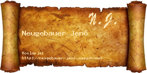 Neugebauer Jenő névjegykártya